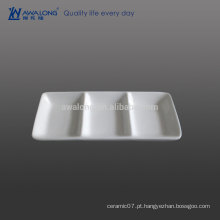 Pequeno volume de estilo asiático Fine Porcelain Rectangular Shaped Relish Dish